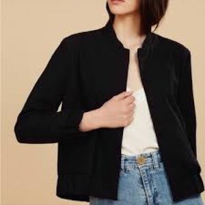 NWOT Cuyana Wool Bomber in Black, Sz XS